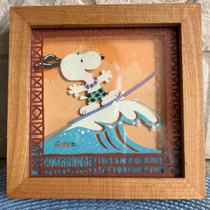 Vintage Snoopy Animated Art Laser Cut Picture Frame Peanuts Schulz Cool Dude